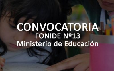 Convocatoria FONIDE Nº13 Ministerio de Educación